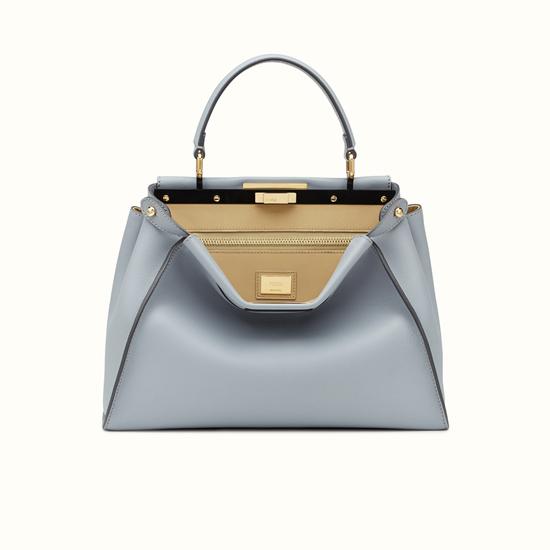 FENDI ピーカブー コピー スレートグレー ハンドバッグ 8BN2903ZNF04QY